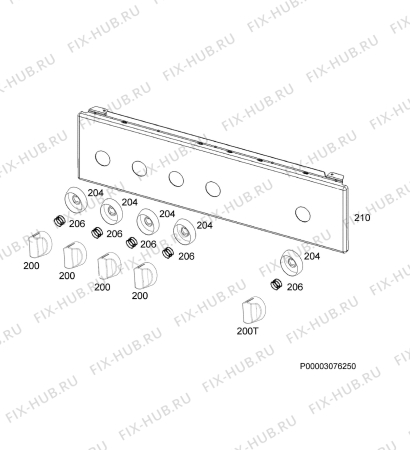 Взрыв-схема плиты (духовки) Zanussi ZCG210K1WA - Схема узла Command panel 037